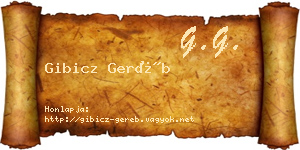 Gibicz Geréb névjegykártya